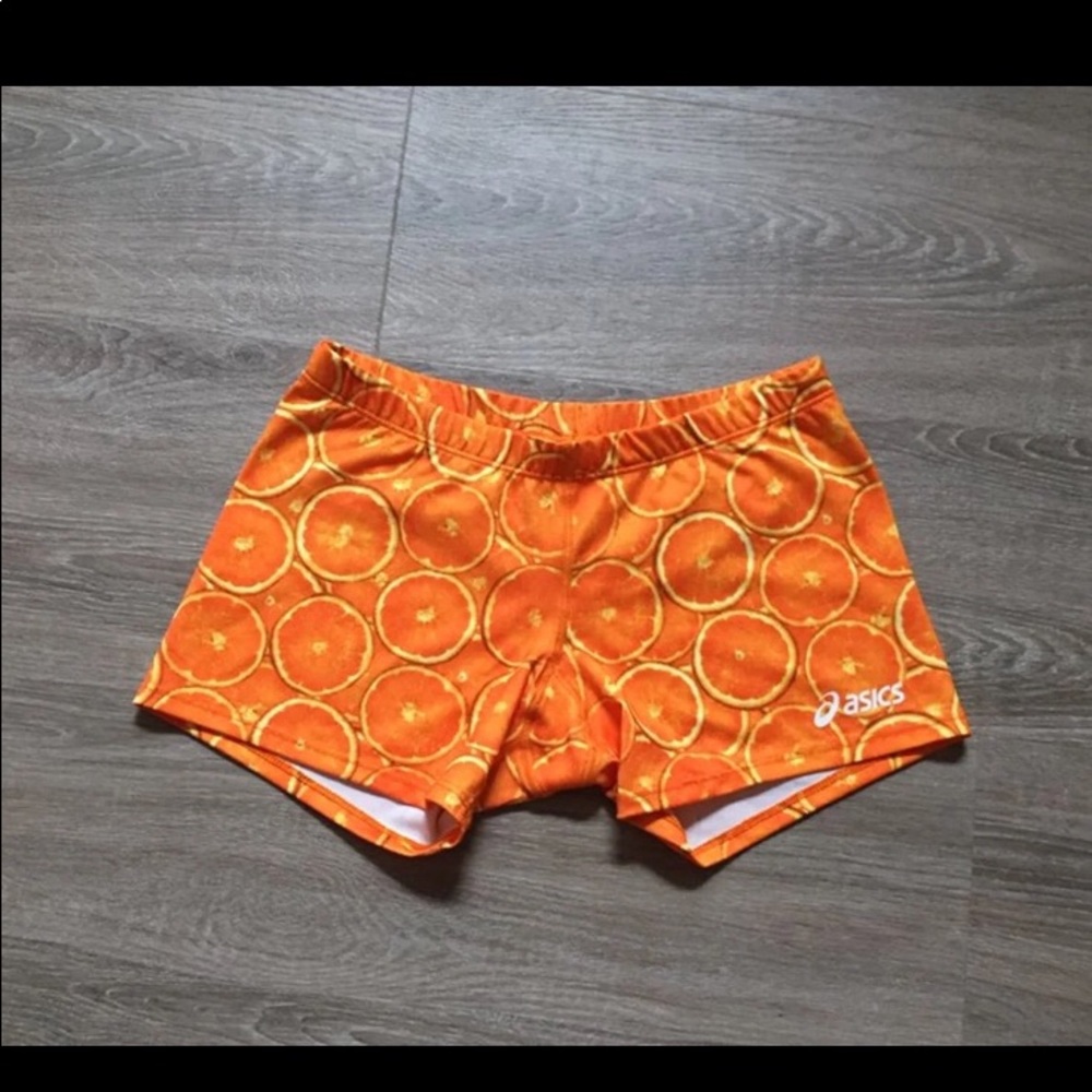ASICS Orange Spandex Shorts XS athletic